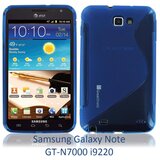  Gumijasti / gel etui S-Line za Samsung Galaxy Note N7000 i9220 - modri | Shoptok.si