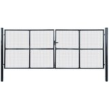  Vrtna vrata od mrežastog čelika 400x150 cm siva | shoptok.hr