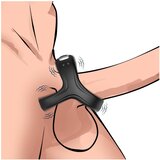  AlvUp - vibrirajući prsten za penis i testise (crni) | shoptok.hr