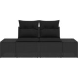  Vrtni kauč s jastukom Crna 184 x 62 x 69 cm poliratan | shoptok.hr