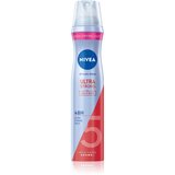 Nivea Ultra Strong lak za lase z ekstra močnim utrjevanjem brez silikonov 250 ml | Shoptok.si