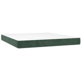vidaXL Krevet s oprugama i madracem tamnozeleni 160x200 cm baršunasti | shoptok.hr