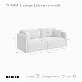 Rodier Svetlo rjava žametna raztegljiva sedežna garnitura 220 cm Chaum – | Shoptok.si