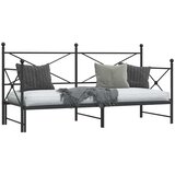  Krevet na rasklapanje bez madraca crni 75x190 cm čelik | shoptok.hr