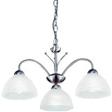 Searchlight Milanese Stropna svetilka s 3 lučmi, več kraki, satenasto srebrna, steklo, E14, (22100968) | Shoptok.si