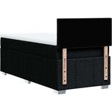 vidaXL Krevet s oprugama i madracem crni 90x200 cm od tkanine | shoptok.hr