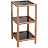 Wenko Crna/u prirodnoj boji staklena kupaonska polica 36x79 cm Fondi – | shoptok.hr