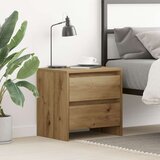  Noćni ormarić umjetni hrast 45x34x44 5 cm konstruirano drvo | shoptok.hr