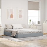  Otomanski krevet s pohranom Svijetlo siva 180 x 200 cm tkanina Cijene