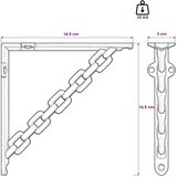  Nosači za zidne police 12 kom. Crna 14.5 x 14.5 x 3 cm Čelik - Crna 14 x 14 cm 12 | shoptok.hr