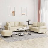  3-dijelni set sofa s jastucima krem od umjetne kože | shoptok.hr