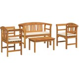  Vrtna sedežna garnitura vrtnica 4 pcs Naravna, (5000154708) | Shoptok.si
