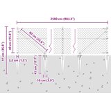  Zavareno žičano ograđivanje s bodljama 25 x 0,4 m Srebrna Mreža | shoptok.hr