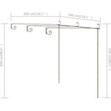  Vrtna pergola antikna smeđa 3 x 3 x 2,5 m željezna | shoptok.hr