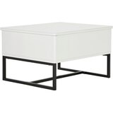 Livetastic klubska miza, 70/60/40,5-65,5 cm črna, bela | Shoptok.si
