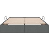  Otomanski krevet s pohranom Tamno siva 140 x 190 cm tkanina | shoptok.hr
