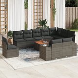 vidaXL 11-dijelni set vrtnih sofa od poliratana s jastucima sivi | shoptok.hr