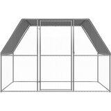  Kavez za kokoši srebrno-sivi 3 x 2 x 2 m od pocinčanog čelika | shoptok.hr