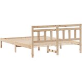 Krevetna konstrukcija Smeđa 140 x 200 cm Čvrsto borovo drvo Bež | Shoptok.si