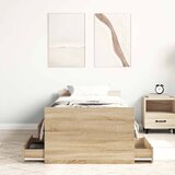  Okvir kreveta s uzglavljem i podnožjem boja hrasta 90x190 cm | Eponuda.com