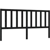  Uzglavlje za krevet crno 206 x 4 x 100 cm od masivne borovine | shoptok.hr