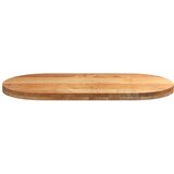 Stolna ploča svjetlosmeđa 100x50x4 cm ovalna masivna hrastovina | shoptok.hr