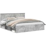  okvir za krevet beton 180 x 200 cm čvrsto borovo drvo | shoptok.hr