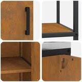  Kuhinjski set za pohranu s policom Ostalo s pohranom s vratima 3 pcs Rđa 240 x 50 x 92 cm | shoptok.hr