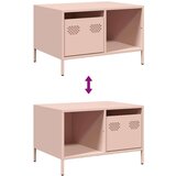 vidaXL Klubska mizica roza 68,5x50x43,5 cm valjano jeklo | Shoptok.si
