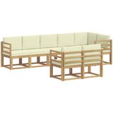  Set vanjskih sofa 8 kom. Bijela i krem Poliester | Eponuda.ba