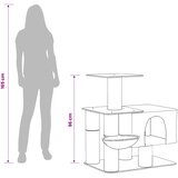  Mačje drvo s sisalnim postoljima za grebanje Krem 96 cm | shoptok.hr
