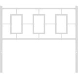  Metalno zamjensko uzglavlje bijelo 100 cm | shoptok.hr