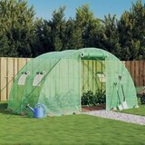 vidaXL Rastlinjak z jeklenim ogrodjem zelen 8 m² 4x2x2 m | Shoptok.si