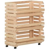 vidaXL Kolica za povrće 77 x 30 x 80 cm od masivne borovine Cijene