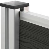  Ograda za kante za smeće Siva 85 x 12 x 115 cm Aluminij i WPC | shoptok.hr