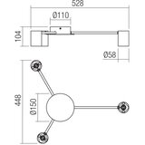  Redo 01-4049 - Spot svetiljka NOA 3xGU10/10W/230V zlatna | Eponuda.com