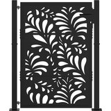  Vrtna vrata crna 100x125 cm čelična valovita dizajna | shoptok.hr