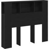  Glava kreveta s ormarićem Crni hrast 120 x 18.5 x 102.5 cm | shoptok.hr