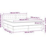  Okvir kreveta s oprugama i madrac svjetlosivi 180x200cm tkanina | shoptok.hr