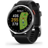 Garmin golf GPS sat Approach S44, srebrni okvir, crni silikonski remen | shoptok.hr