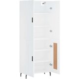  Visoka komoda bijela 69 5x34x180 cm konstruirano drvo | shoptok.hr