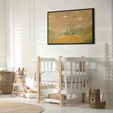  Slika - Dreamy Traveler - A Cheerful Giraffe Driving a Car on a Sunny Day 90x60 U crnom drvenom okviru | shoptok.hr