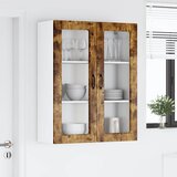  Zidni stakleni ormarić Lucca Dimljeni hrast 80 x 31 x 100 cm | shoptok.hr
