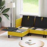  Komplet pohištva za dnevno sobo z blazino 6 pcs Rumena Žamet, (5000272729) | Shoptok.si