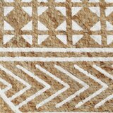  Ručno rađeni tepih od jute s bijelim uzorkom 120 cm | Eponuda.ba