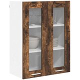 vidaXL Viseča omarica s polico Riga Dimljeni oreh 60 x 31 x 80 cm | Shoptok.si