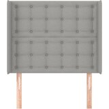  Uzglavlje s ušima svjetlosivo 103x16x118/128 cm od tkanine | shoptok.hr