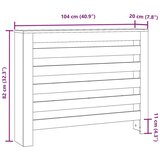  Pokrov za radijator hrasta sonome 104x20x82cm konstruirano drvo | shoptok.hr
