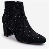 Kesi Decorated with caps women's upper shoes black antede Cene