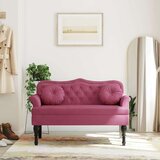  Klop z blazinami vinsko rdeča 120,5x65x75 cm žamet Cene